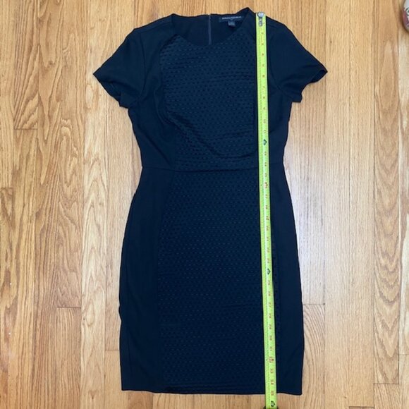 Banana Republic Factory Black Clip Dot Sheath Dress size 2P - Picture 9 of 9